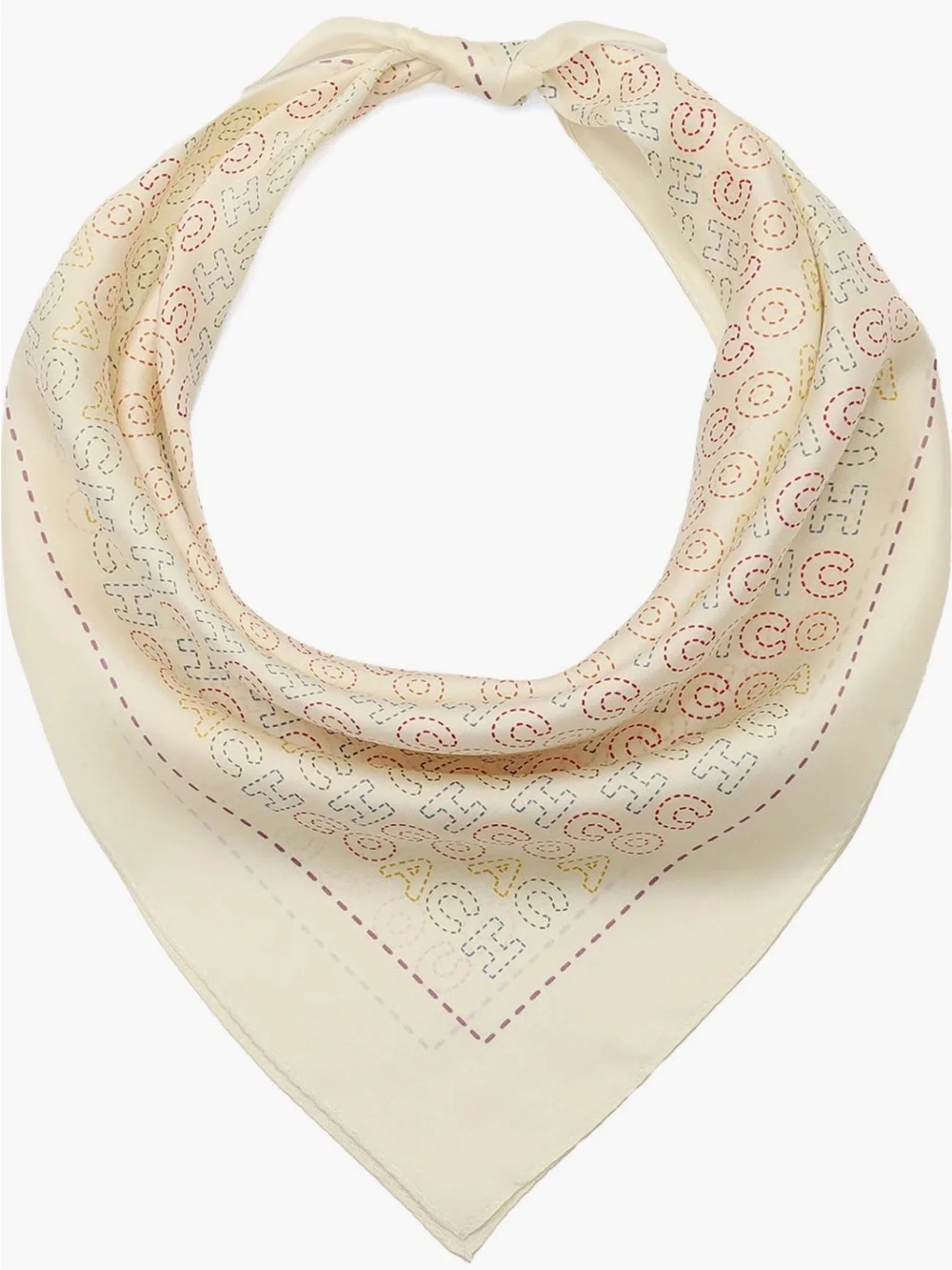 NWT 🌈 Coach Stitch Print Square Silk Bandana